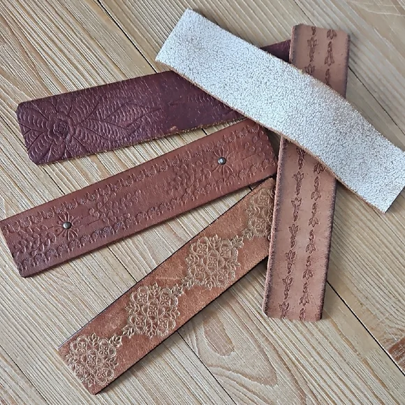 🌻Leather Straps 7" Repurposed Quality Leather Belts/handbags Hand Cut To Order - Picture 3 of 8